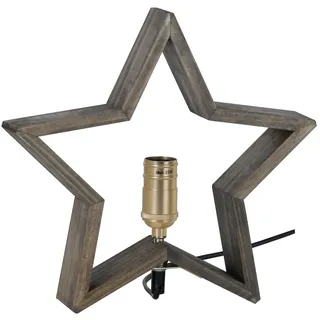 star trading deutschland gmbh Holzstern Tischlicht Lysekil 30x30 cm Braun