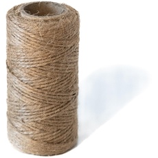 Chinchilla® Jutegarn | ca. 1,2 mm Ø | naturfarben | 50-m-Spulen | Jute-Schnur, Bindegarn, Bindeschnur, Dekokordel, Jutekordel | perfekt für Bastelarbeiten, Verpackungen und mehr!