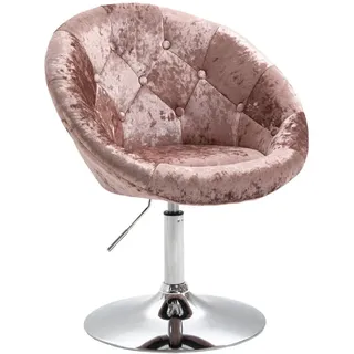 Svita Cocktailsessel, Gold, Textil, Rund, 62x88x58 cm, Wohnzimmer, Sessel Lounge Clubsessel Drehsessel Samt Champagner rose
