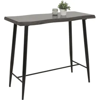 Hela Bartisch »GABI«, Baumkantentisch, 120 cm Breite, Industrial Design, Wildeiche oder Grau, grau