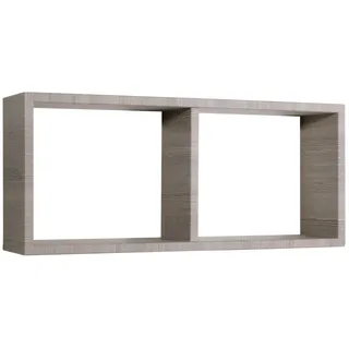 RECHTECKIGES WANDREGAL MIT 2 FÄCHERN FARBE EICHE MOKKA MOD. MORGANA