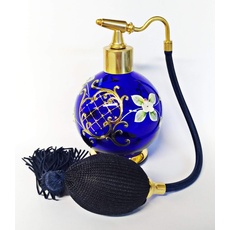 Martinoli Parfüm Spray Bohemian Kristall mit Blumendekor Blau - 400g