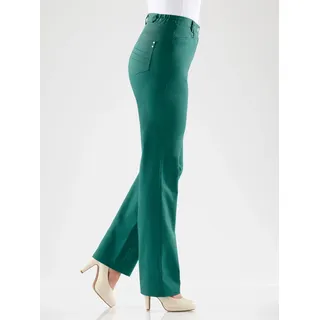 Funktionshose COSMA, Damen, Gr. 44, Normalgrößen, blau (petrol), 97% Baumwolle, 3% Elasthan, unifarben, lang, Hosen Funktionshose