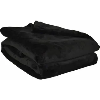 Microfaser Flanell Decke Toison D'Or, 130 x 170 cm, Schwarz, Maschinenwaschbar - Bunt