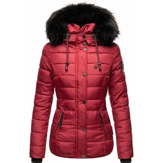 Navahoo Damen Winterjacke Steppjacke mit Kunstpelz Kapuze Zuckerbiene