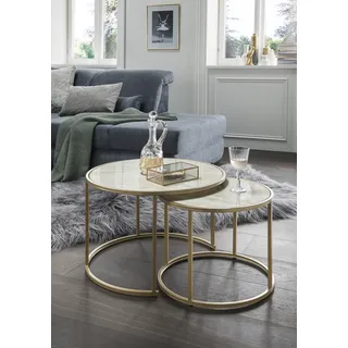 Concept Santos Couchtisch 2er-Set Glas - Metallgestell