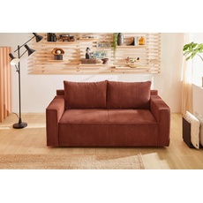 Bild Gruppe Schlafsofa »Ron«, Platzsparendes Sofa mit Gästebettfunktion, Federkernpolsterung rot