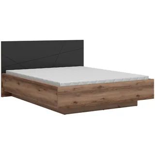 Livetastic Bett Forn 160 x 200 cm Schwarz/Eiche