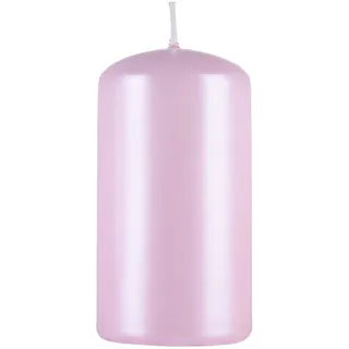 DONAU HOME Kerze Stumpen Standard Lack/Paraffinkerze/ 60x115mm/ Rosa Perle/Stumpenkerze/Deko Kerzen Wachskerze/ 1 Stück/Zur Dekoration