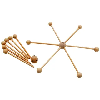 Holzmobile Mobilestern Holz 30cm Kreuz Babywiege selber machen Basteln Neu