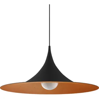 Pendelleuchte Louie aus handaufgetragenem Blattmetall, 57 cm breit, 27 cm hoch