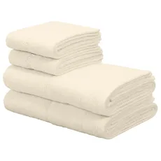 my home Handtuch Set »»Aiden«, Handtücher mit Markenlogo Stickerei in der Bordüre«, (Set, 4 St., 2 Handtücher (50x100 cm)-2 Gästetücher (50x30 cm), 2 Gästehandtücher, 2 Handtücher, aus 100% Baumwolle, weiß