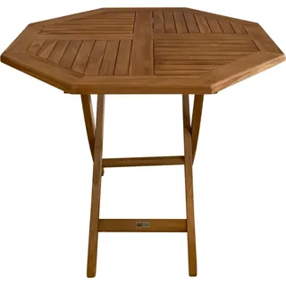 AXI Sana Gartentisch Klappbar aus Teak Holz Oktagonal | Klappbarer Esstisch für den Garten aus Teakholz | Sitzgruppe für 4 Personen | 100 x 100 x 75 - Braun