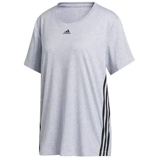 adidas Damen Damen T-Shirt 3-Streifen T-Shirt, White/Black, S, GC7756