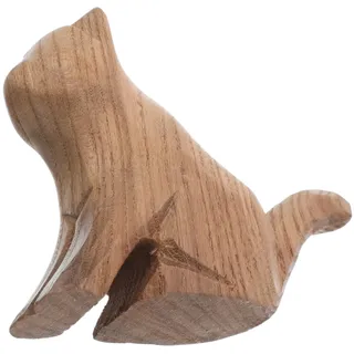 Garneck Handgeschnitzte Holzkatze Figur Katzenstatuen Aus Holz Katze Deko Figur Für Wohnkultur Büro-Desk Schreibtischverzierung Kleine Katzendekoration Als Geschenk Für Katzenliebhaber