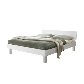 Forti 180 x 200 cm Fußhöhe 25 cm buche weiß