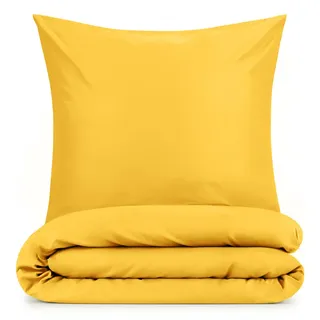 Blumtal Bettwäsche 3-teilig, 200/220 cm & 40/80 cm, Gelb , Textil , Rechteckig , 200x220 cm , Oeko-Tex® Standard 100 , Heimtextilien, Bettwäsche & Leintücher, Bettwäsche