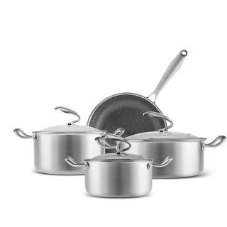 KARACA Topf-Set 7-tlg. Kochtopf + Bratentopf + Fleischtopf + Stieltopf + Bratpfanne