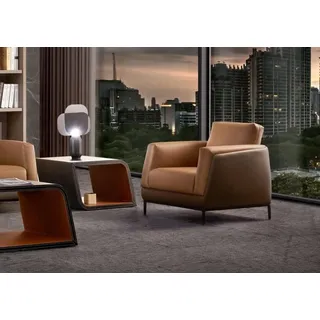 Moderne Sofagarnitur Couch Sofa Garnituren Gruppe 311 Sitzer Sofas Neu Ledersofa - Braun