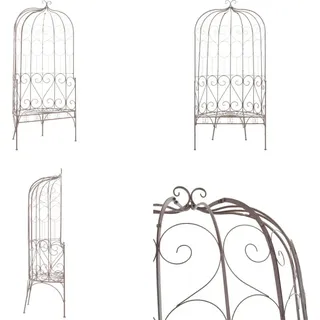 vidaXL Gartenbank 95 cm Eisen Antik Braun - Gartenbank - Gartenbänke - Außenbank - Außenbänke - Braun