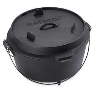 Echtwerk Dutch-Oven-Set, Schwarz, Metall, 2-teilig, 31.5x21x31.5 cm, Grills, Grillzubehör