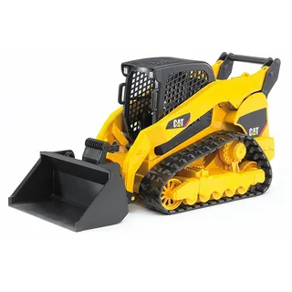 bruder 02136 - Cat Kompaktkettenlader inklusive Frontadapter - 1:16 Baufahrzeug, Baustelle, Lader, Spielzeug
