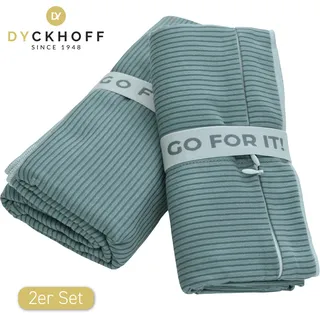 Dyckhoff Mikrofaser Sporttuch Struktur Handtuch 120 x 120 cm petrol