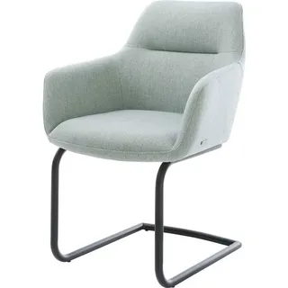 DeLife Freischwinger Pejo-Flex Stripes Mint Freischwinger rund Schwarz Taschenfederkern