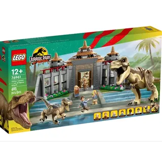 LEGO Jurassic World Angriff des T. rex und des Raptors aufs Besucherzentrum 76961