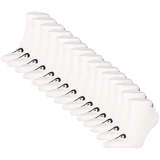 Sneakersocken HEAD "Socken HEAD ELEMENTS ALL SPORTS SNEAKER 15P ECOM 001 15er Pack", Damen, Gr. 43-46, weiß, Obermaterial: 73% Baumwolle CO. 23% Polyester PES. 2% Polyamid PA. 2% Elasthan EL., Socken Sneakersocken