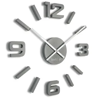 Flexistyle 3D-Wanduhr 50 cm 3D-001 grau