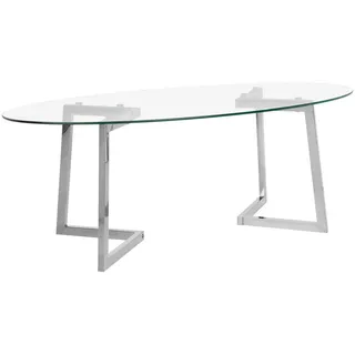 Beliani Fresno Silber Glas 120 x 45 x 60 cm