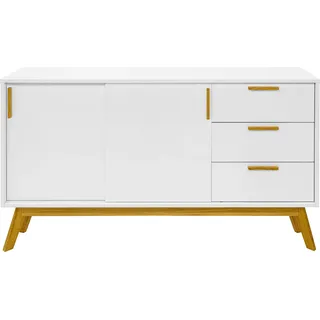 Woodman Sideboard »Tarika« Kommode im angesagten skandinavischen Look, Breite 149 cm, FSC®, weiß