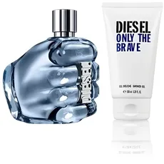 Diesel Only The Brave Set, Parfüm und Duschgel für Herren, Eau de Toilette (125 ml) und Showergel (150 ml) mit frischem und kraftvollem Duft
