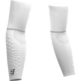 Compressport - Kompressionsärmel - ArmForce Ultralight - Muskulärschutz, Leistung und Erholung für Sportarten - Laufen, Radfahren, Trail und Triathlon, Weiß