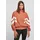 Damen Jacke Ladies Crinkle Batwing Jacket terracotta/whitesand M