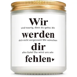 Giftasy Abschiedsgeschenk Kollegen - Duftkerze mit Spruch, Abschied Kollegin, Beste Kollegin Geschenk, Danke Geschenke Kollegen