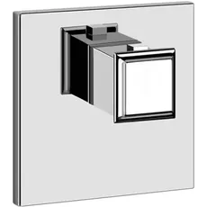 Gessi Eleganza, Fertigmontageset, Hochleistungs-Thermostat ohne Absperrung, einzelner Ausgang, 46252, Farbe: Metall Schwarz PVD