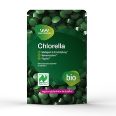 GSE Chlorella Presslinge, 80 Tabletten, Nährstoffreiche Mikro-Alge, reich an Chlorophyll, BIO-Qualität, 100% pflanzlich, vegan und ohne Zusatzstoffe