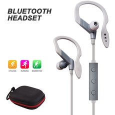 Quntis® Bluetooth Kopfhörer Sport Headset Ohrhörer In-Ear Schallschutz für Sport, Laufen, Fahren, Wandeln, Bergsteigen, für iPhone 7 Plus 7 6s 6s Plus 6 6 Plus SE 5 5c 5s, Samsung Galaxy S6 Edge S6, Android Phones, Bluetooth Smart TV, usw (Grau)