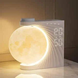 Lichtwecker Mondlampe mit RGB-Licht und Naturgeräuschen