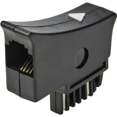 Bild Telefon (analog) Adapter [1x TST-Stecker - 1x RJ11-Stecker 6p4c] Schwarz