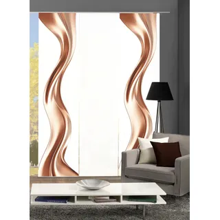 HOME WOHNIDEEN »OAKLEY« Paneelwagen 3 Stk. tlg. SCHIEBEVORHANGSET,SEIDENOPTIK,DIGIDRUCK