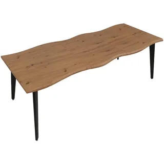 MCW Esszimmertisch eckig Walnuss Dekor , Walnussfarben , Holz , 220x77x90 cm , Esszimmer, Esstische