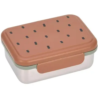 Lässig Kinder Brotdose Edelstahl Lunchbox Frühstücksbox Nachhaltig Kindergarten Schule/Happy prints caramel