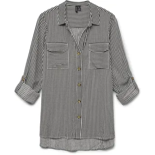 VERO MODA Damen Bluse VMBUMPY - Regular Fit XS S M L XL XXL Weiss Schwarz