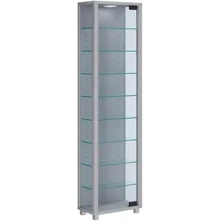 VCM Vitrine Edana Maxi 33 x 18 x 113 cm Silber