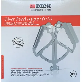 Friedr. Dick F. DICK Messerschärfer, Messerschleifer zum Durchziehen I spezielle Schärfstäbe, immer perfekter Winkel, Edelstahl gehärtet, manuelles einfaches Schärfen Silver Steel HYPERDRILL 90086000