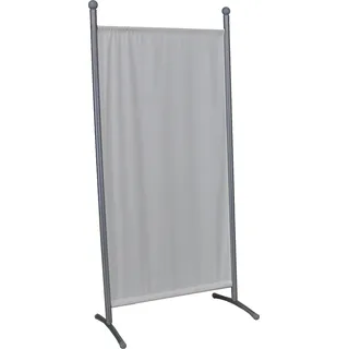 Angerer Stellwand 178 x 82 cm, Sicht- & Sonnenschutz, Raumtrenner, Innen & Outdoor Büro Balkon/Terrasse, Schlafzimmer, Garten, Made in Germany, waschbare Bezüge, Polyacryl Elfenbein