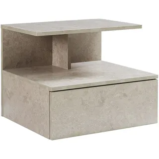 [en.casa] Wandschrank Amberg , Holzwerkstoff , Marmor Optik , 1 Schubladen , Rechteckig , 40x31x35 cm , Wohnzimmer, Regale, Wandregale